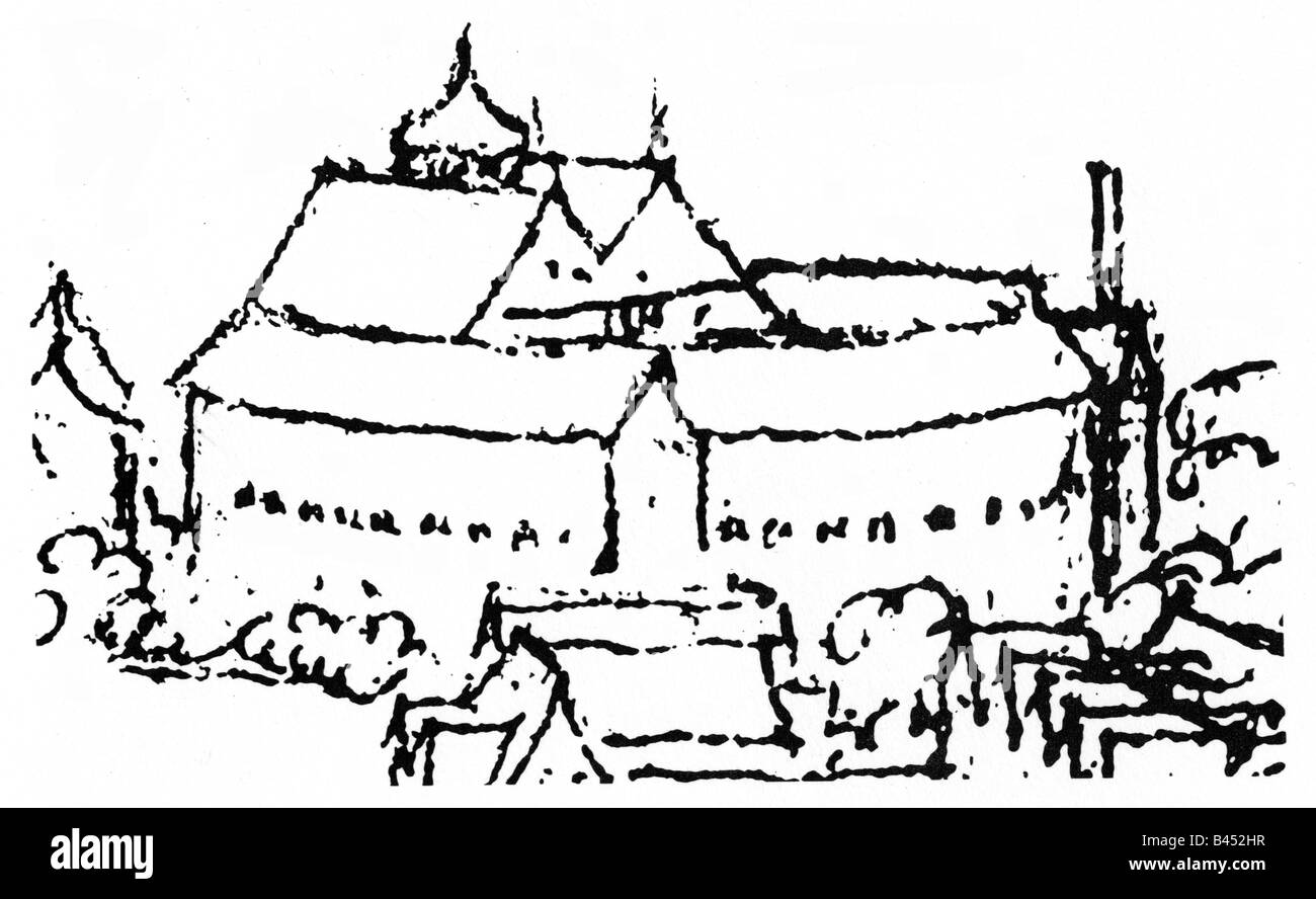The Globe Theatre Wenceslaus Hollar Sketch made by the Bohemian engraver of the London Theatre in c 1640 Stock Photo