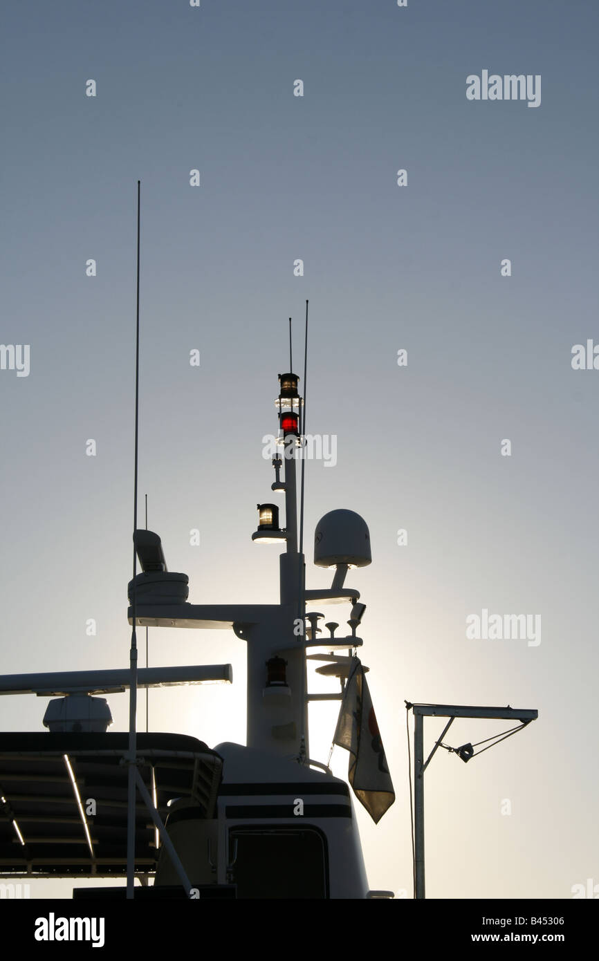radar system equipment on boat Stock Photo Alamy