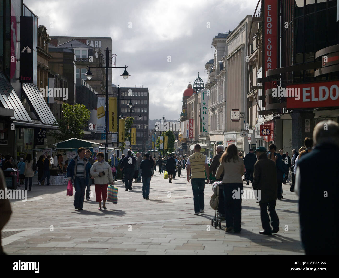 Northumberland Street, Newcastle Upon Tyne, main shopping street, North East England Stock Photo