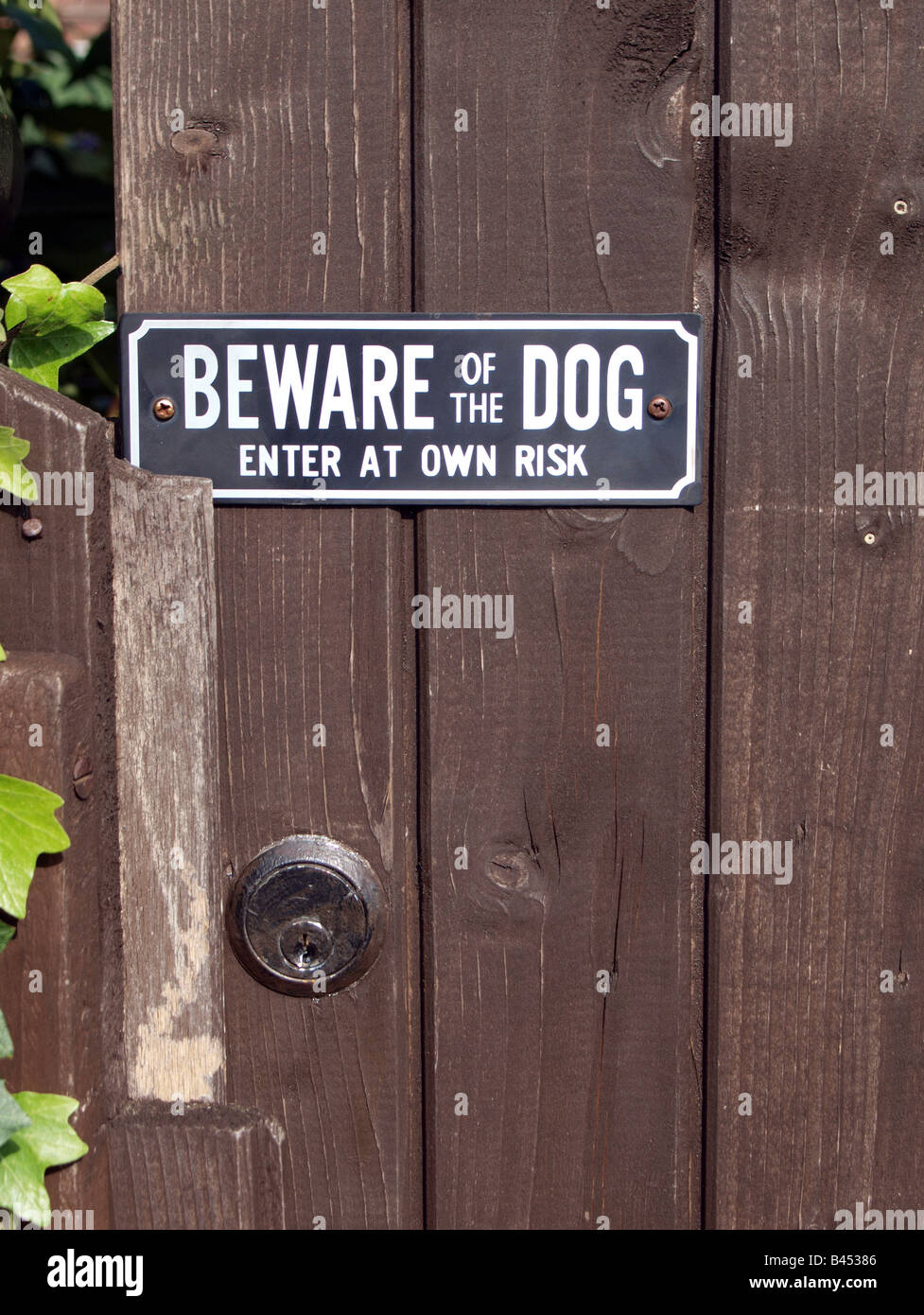 Beware of the Dog Stock Photo