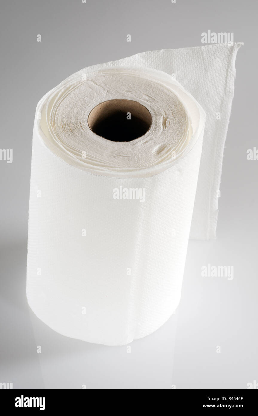 White Paper kitchen roll Stock Photo Alamy