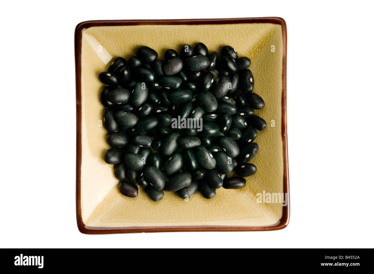 single portion serving black beans Stock Photo Alamy
