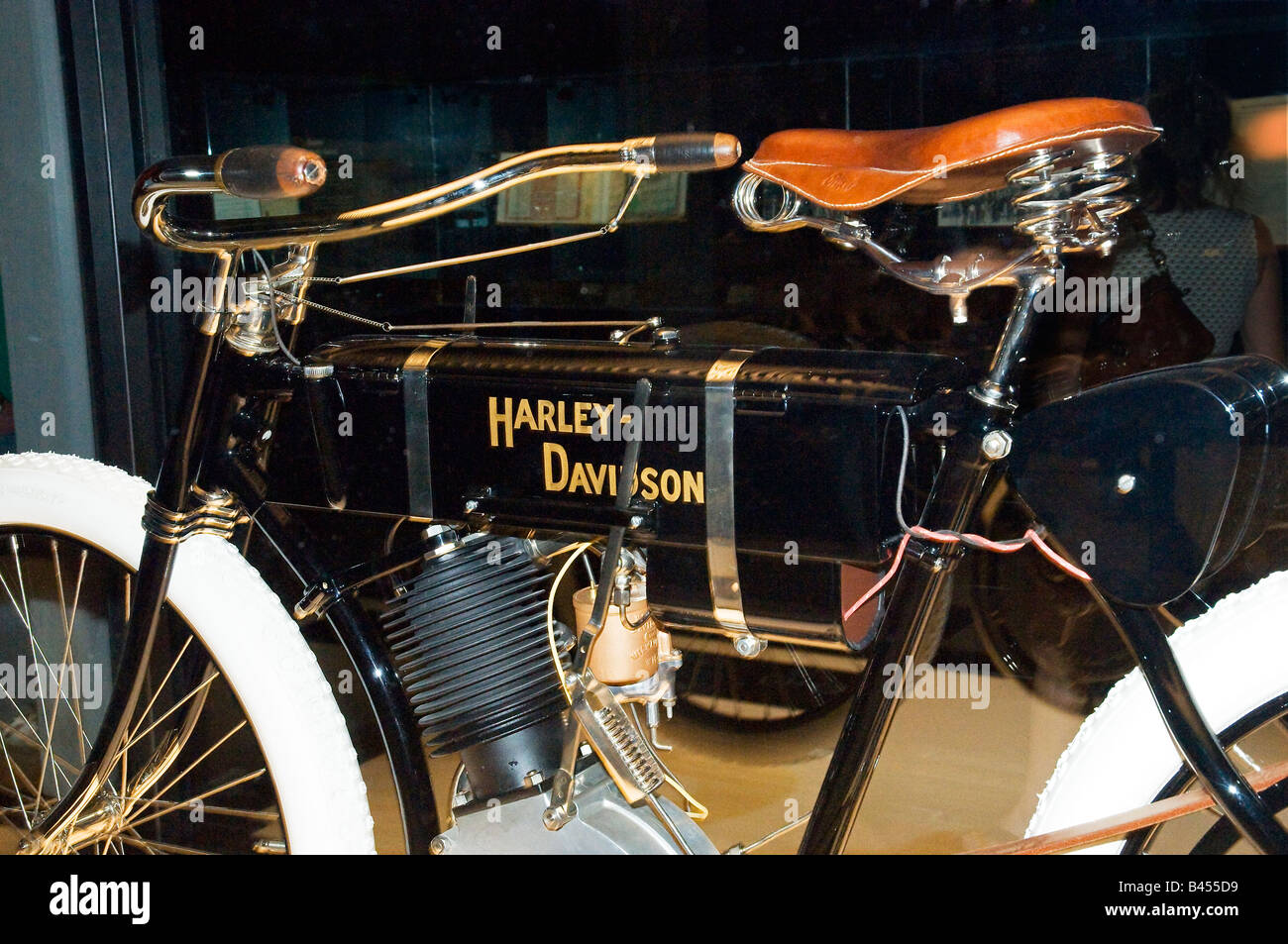 Oldest Harley-Davidson 'Serial Number One' on display at the companies new museum in Milwaukee,Wisconsin,USA Stock Photo