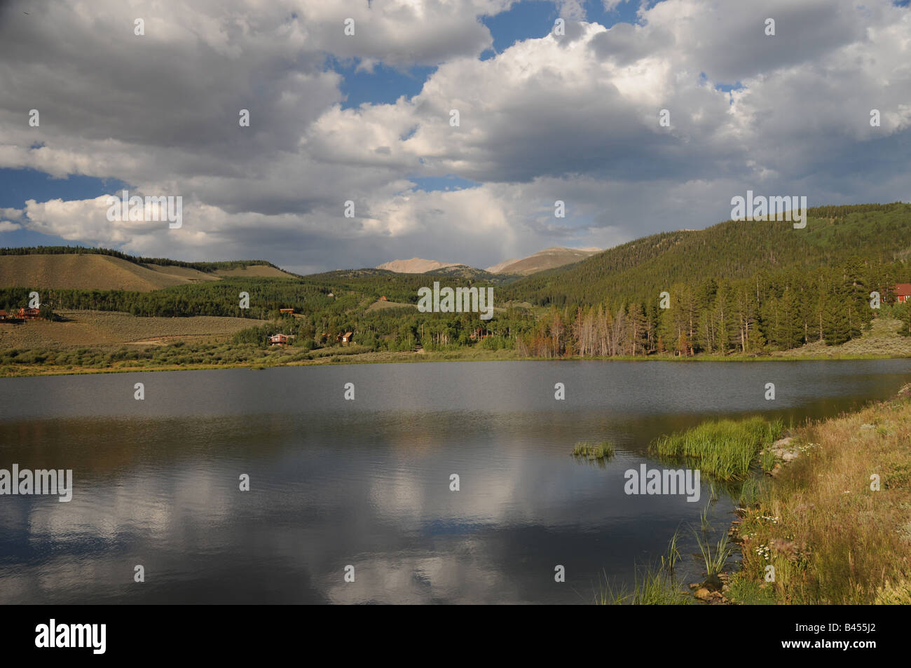 Beaver Lake on the Beaver Lodge estate, near Leadville Co. USA Stock