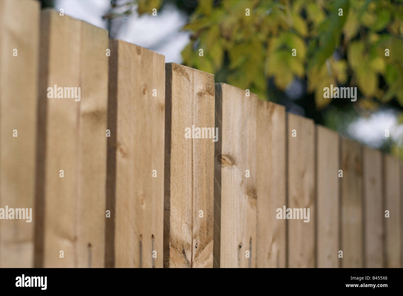 fence wood garden boundary Stock Photo Alamy