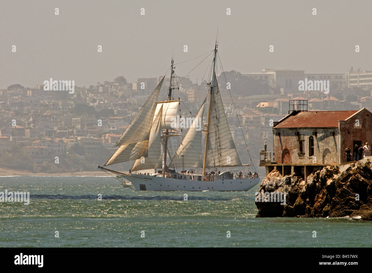 Parade of Sail in the Festival of Sail in San Francisco Bay from July 23 to 27, 2008 Stock Photo