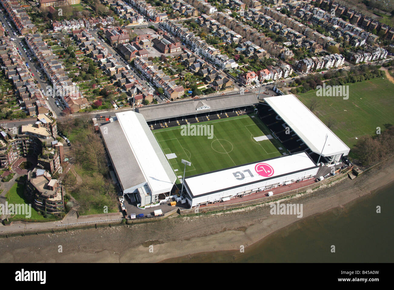 Aerial photograph of Fulham Football Club Stock Photo