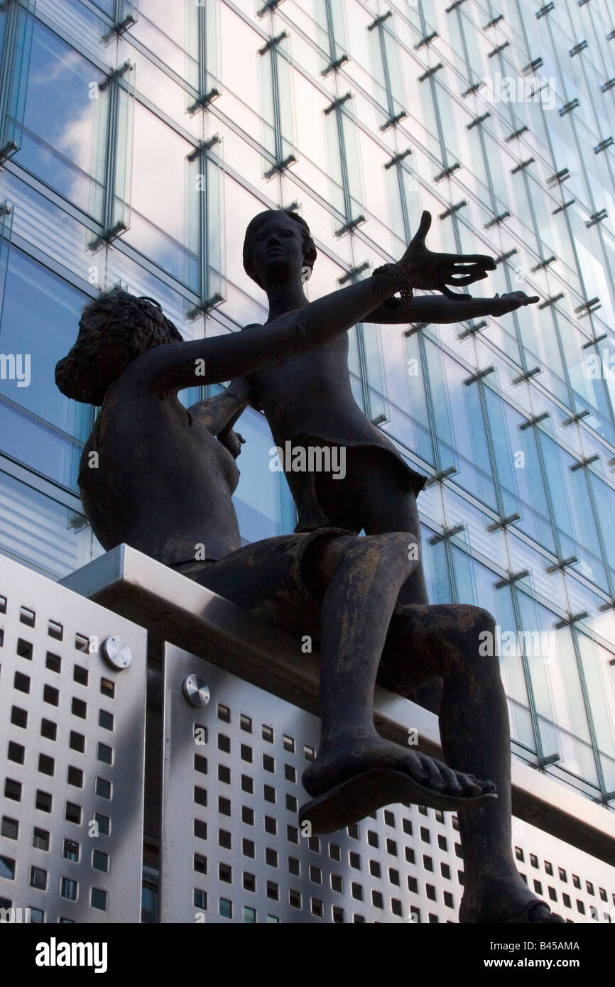 Statues outside the European Commision building on the rue de la Loi in