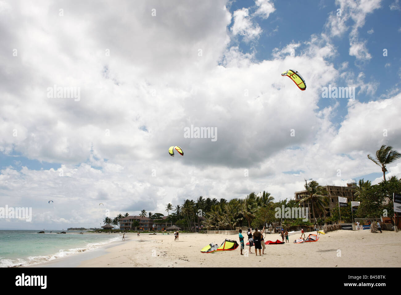 kite boarding at kite beach in the Dominican Republic Stock Photo Alamy