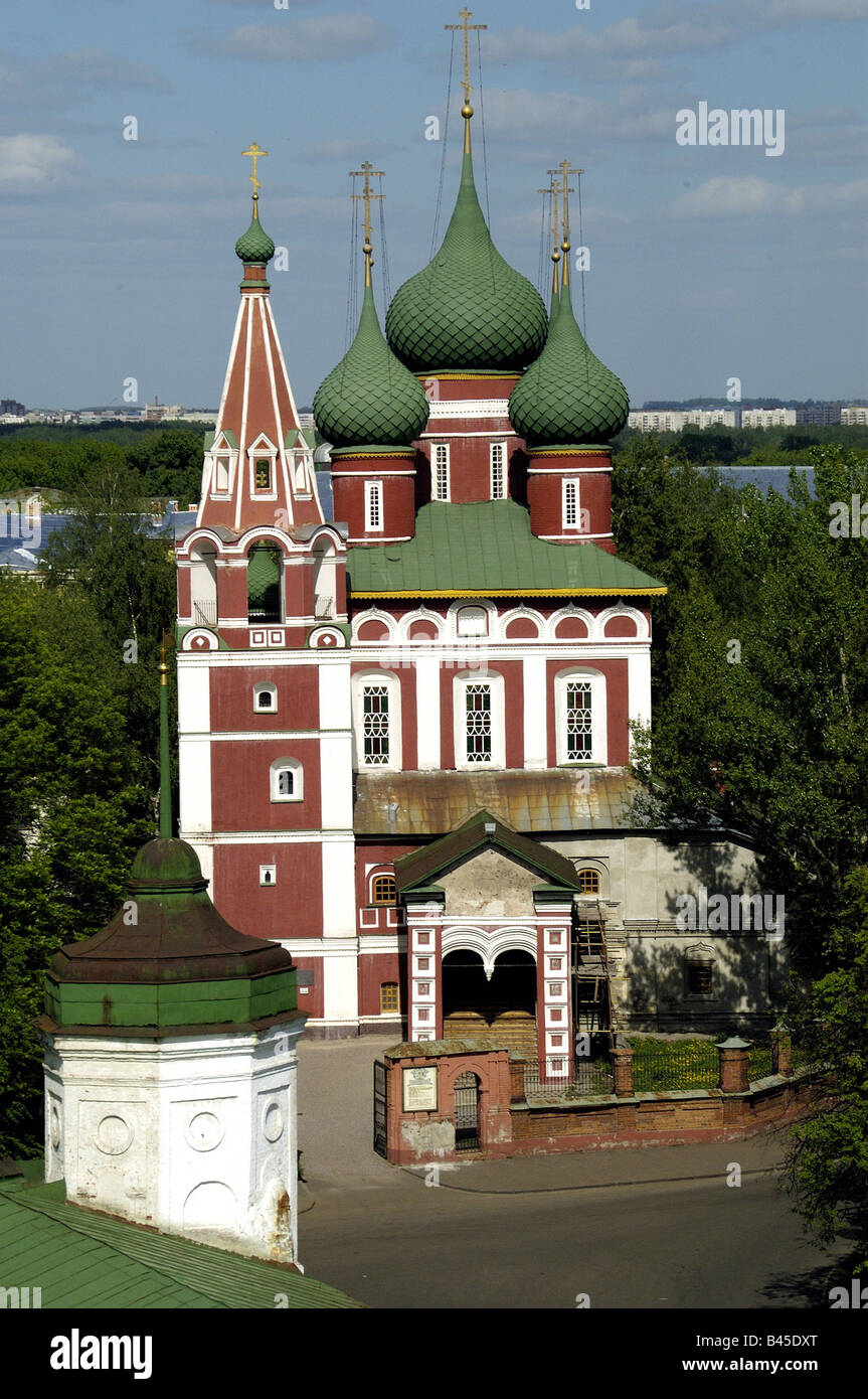 geography / travel, Russia, Yaroslavl, churches, redeemer church, exterior view, onion towers,  , Additional-Rights-Clearance-Info-Not-Available Stock Photo