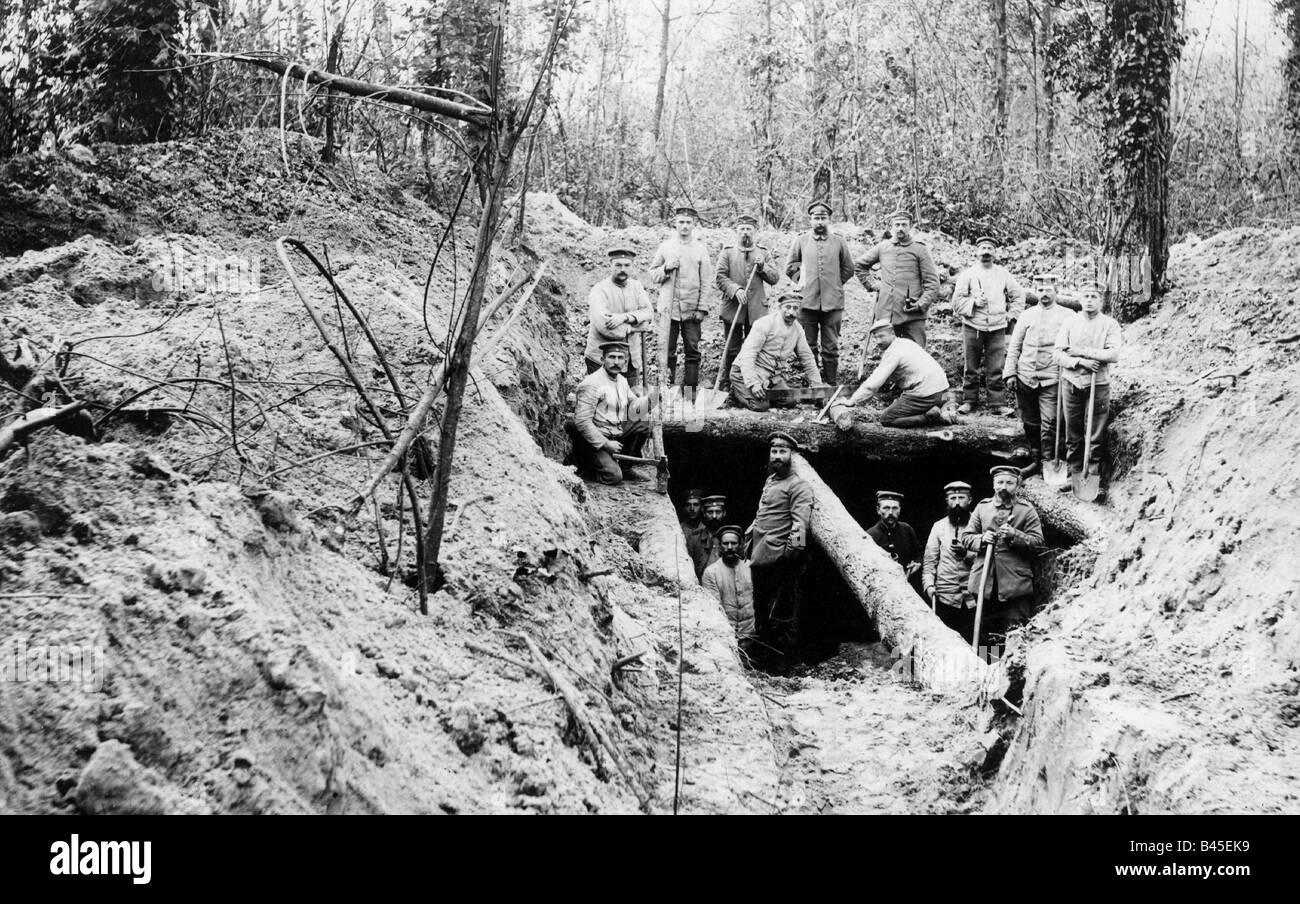 events, First World War / WWI, Western Front, trench warfare, German ...