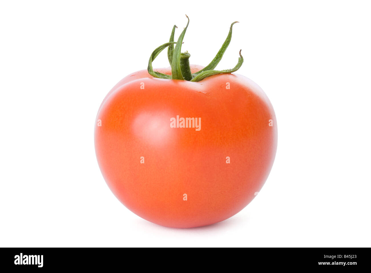 Ripe tomato isolated on a white background Stock Photo