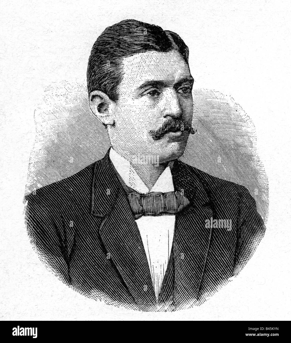 Mannesmann, Reinhard, 13.5.1856 - 20.2.1922, German inventor & businessman, portrait, engraving, 'Ueber Land und Meer', 1889/1890, , Stock Photo