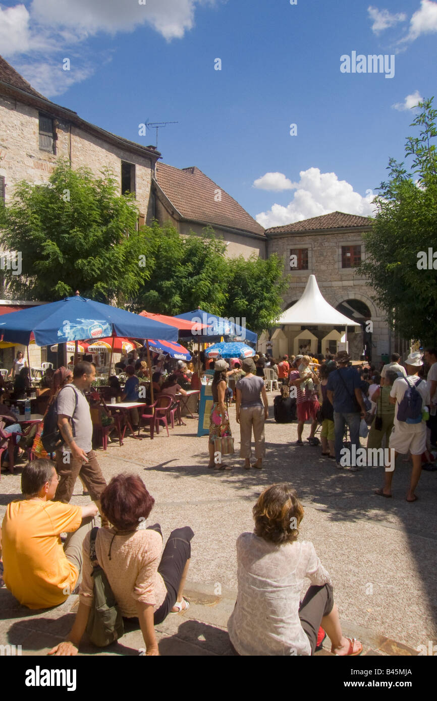 African music and arts festival, Africajarc, Cajarc, 46, Lot, Quercy, France, Europe Stock Photo