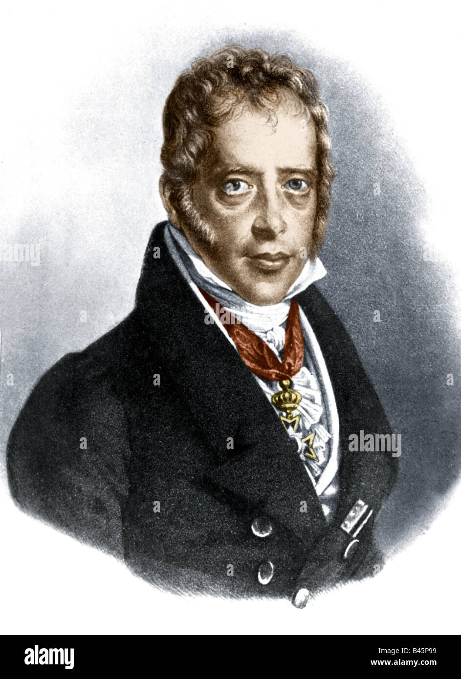 Rothschild, Salomon Mayer baron von, 9.9.1774 - 28.7.1855, German banker, portrait, lithograph, engraving by Lieder, 19th century, , Stock Photo