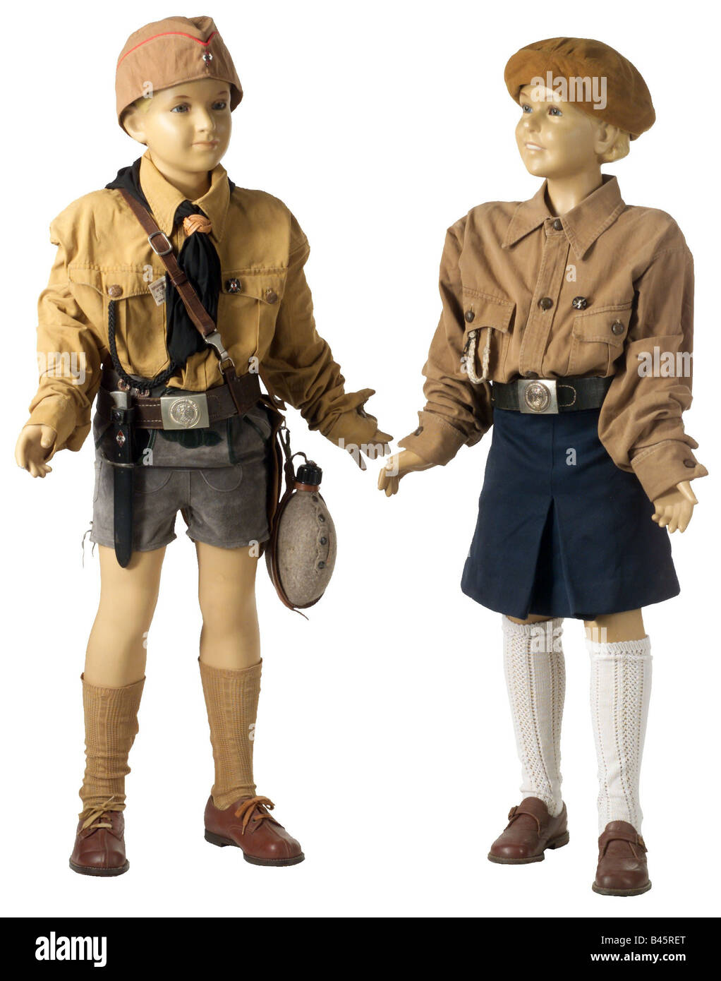Nazism/National Socialism, organisations, Hitler Youth & League of German Girls, dolls with uniforms, 1930s, 30s, Nazi Germany, Third Reich, , Stock Photo