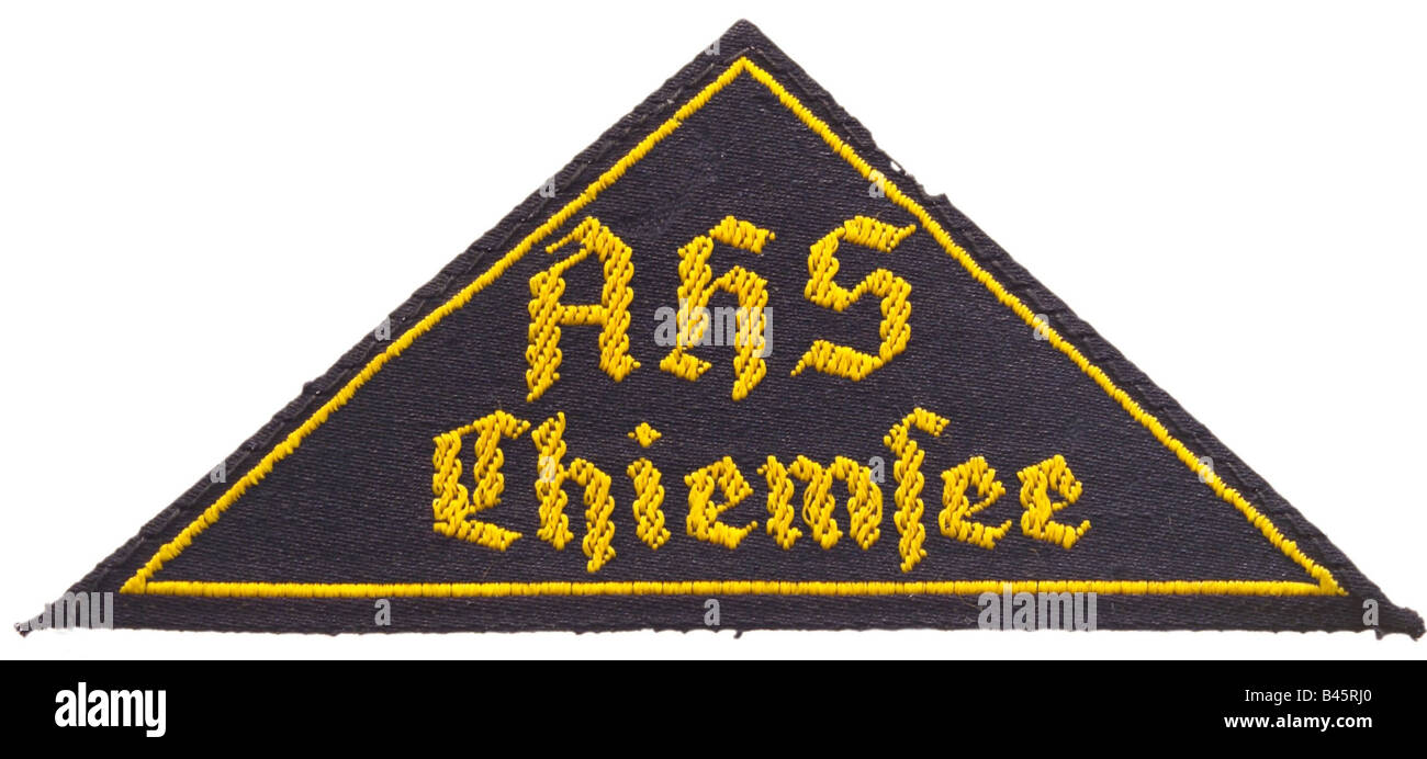 Nazism/National Socialism, organisations, Hitler Youth, Adolf-Hitler-Schools, 1937 - 1945, territorial insigna 'AHS Chiemsee', , Stock Photo