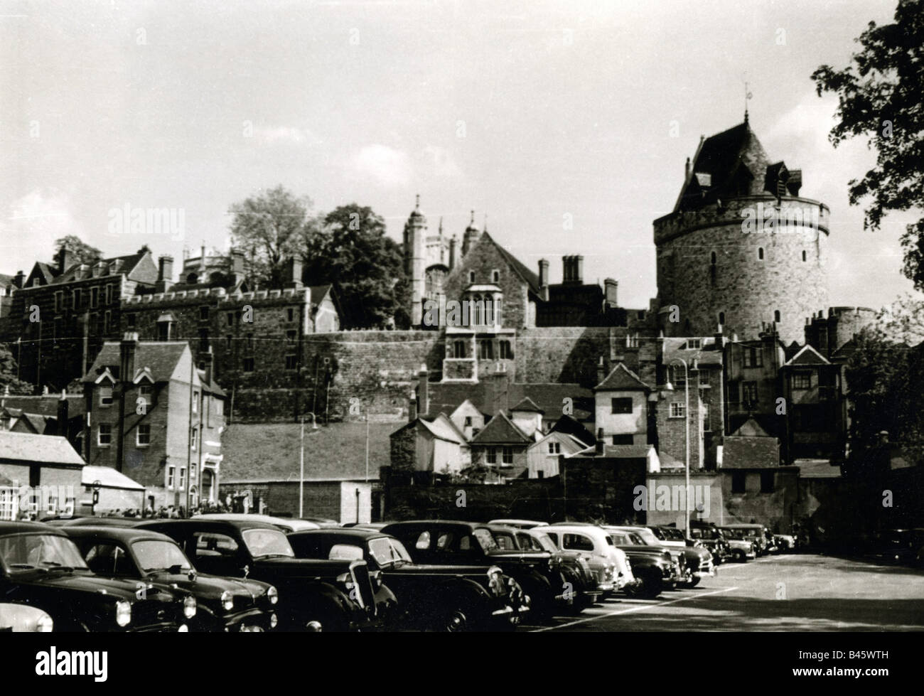 architecture, castles, Windsor castle, exterior view, 1956, Stock Photo