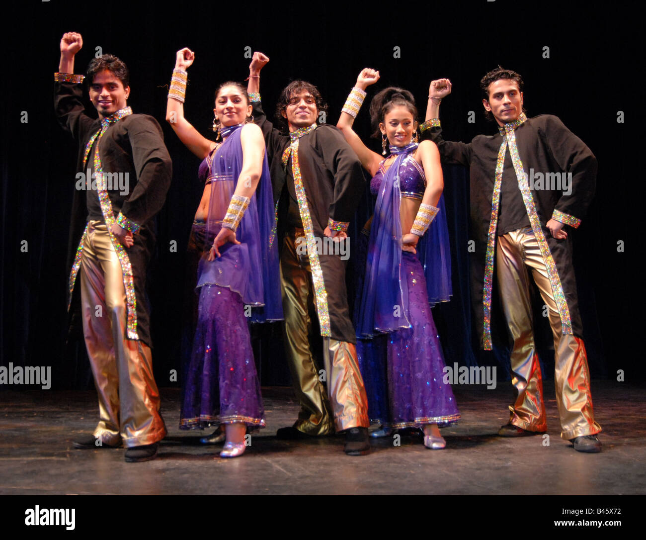 Theater / theatre, 'Bollywood - The Show', director: Toby Gough, scene dance 'Shava, Shava', dancers: Nitin Poojary, Amit Pawar, Afzal Mapari, , Additional-Rights-Clearance-Info-Not-Available Stock Photo