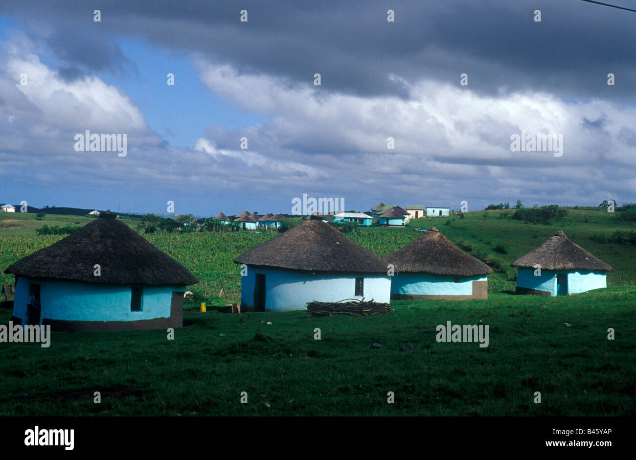 Traditional Zulu hut Coffee Bay, Wild Coast, Eastern Cape, South Africa Stock Photo