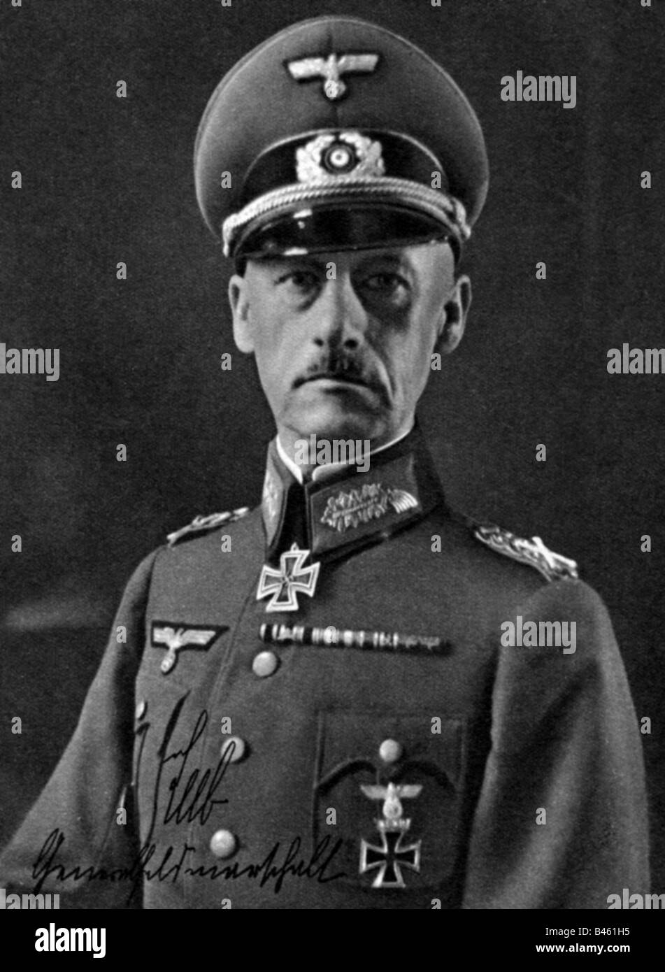 Leeb, Wilhelm Ritter von, 5.9.1876 - 29.4.1956, German  General, Portrait, supplement of 'Voelkischer Beobachter', 1940, , Stock Photo
