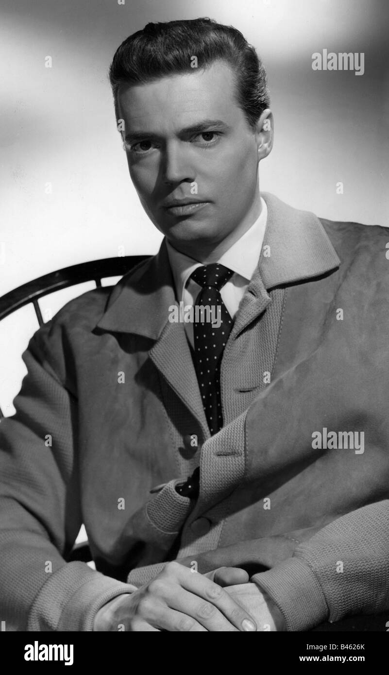 Böhm, Karlheinz, 16.3.1928 - 29.5.2014, Austrian actor, half length, studio shoot, circa 1958, Stock Photo