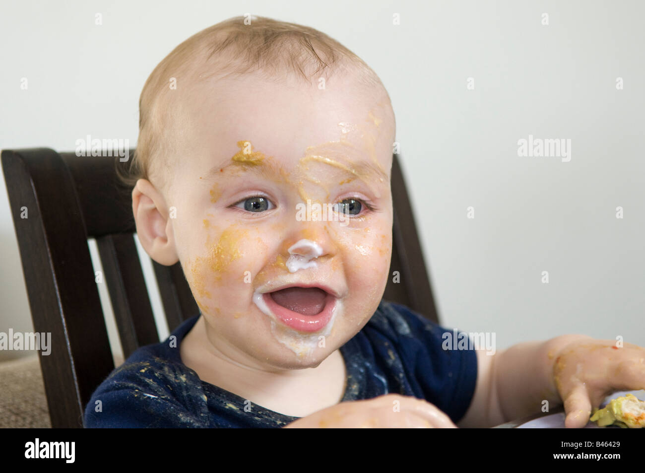 a-ten-month-old-baby-boy-at-mealtime-stock-photo-alamy