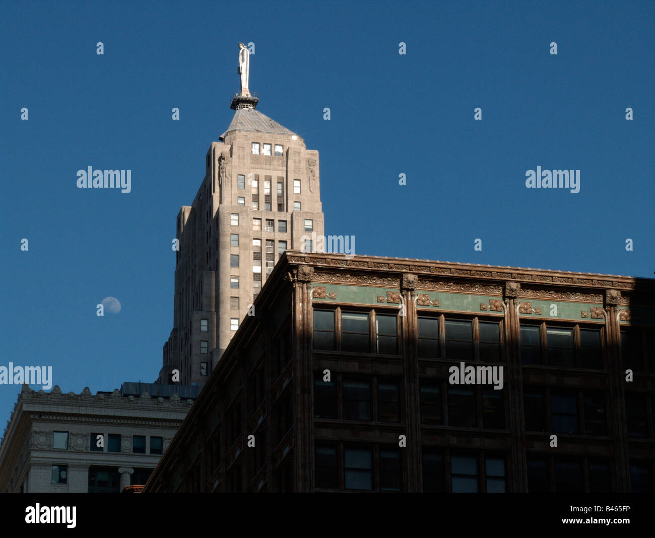 Chicago Board of Trade with the famous Ceres statue at the top. View