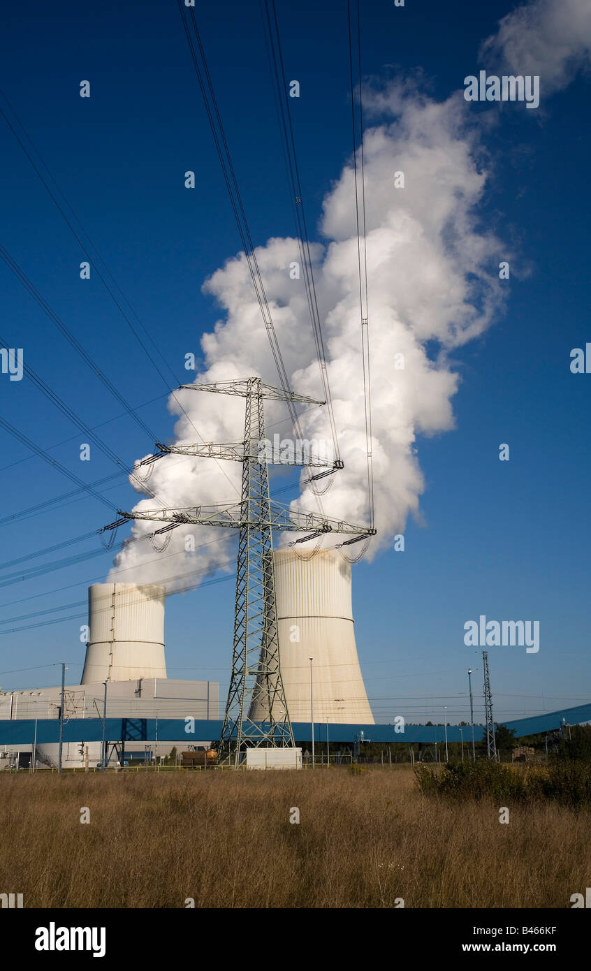 First brown coal power plant in the worldwith carbon dioxide separation via CCS technology Carbon Capture and Storage Stock Photo