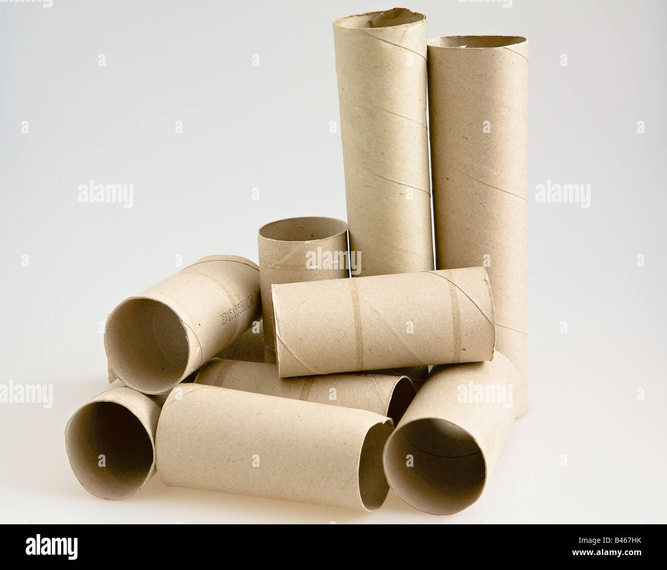 Container With Paper Towel And Toilet Paper Tubes Stock Photo - Download  Image Now - Paper Towel, Cardboard, Collection - iStock