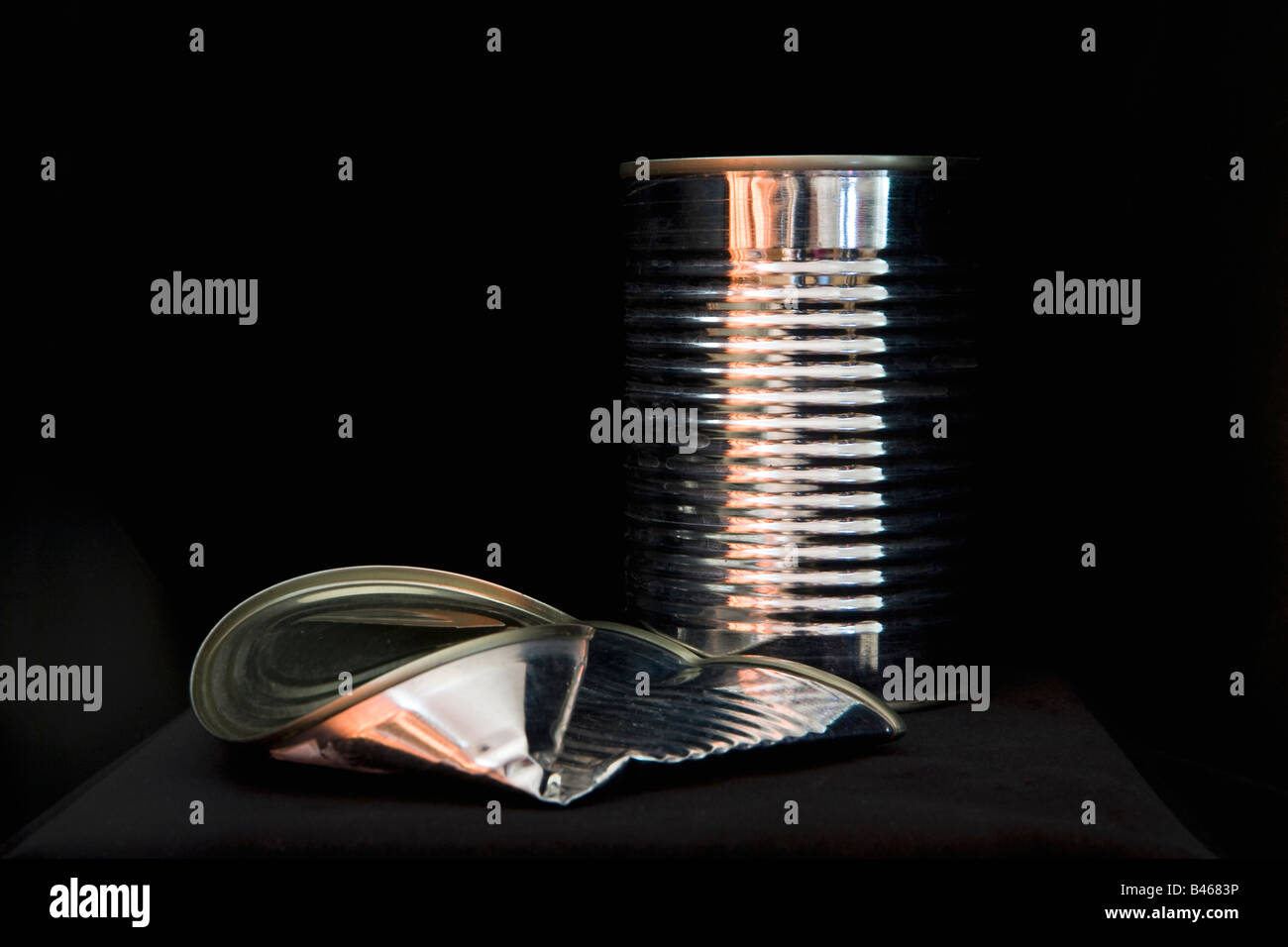 Steel cans waiting to be recycled Stock Photo Alamy