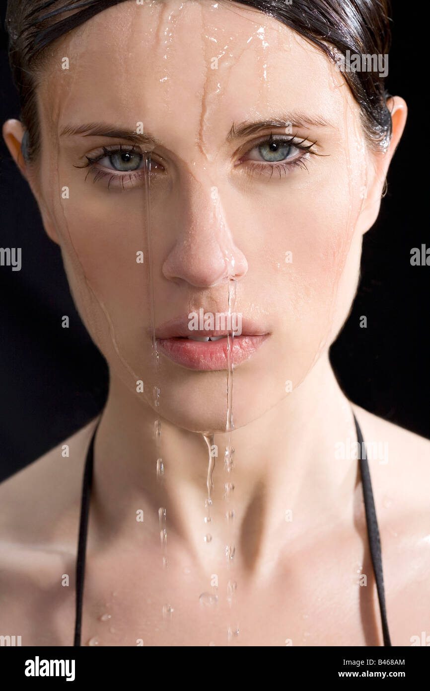 Young woman, portrait, close-up Stock Photo