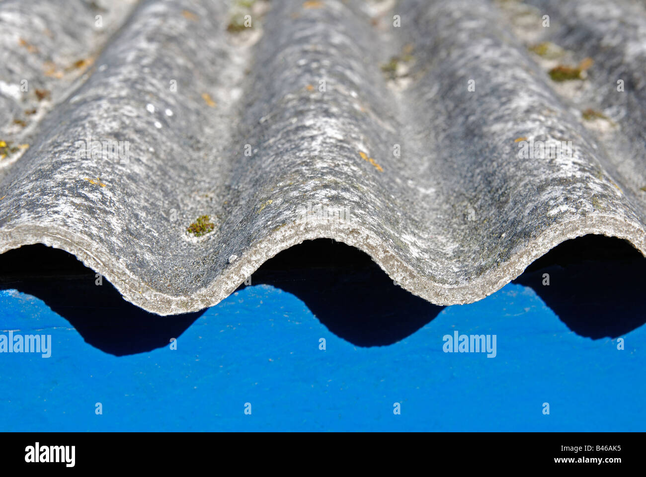 asbestos roof Stock Photo
