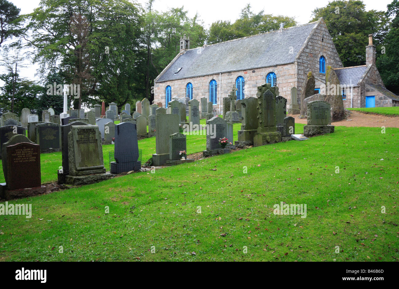 Midmar Kirk and Yard, near Echt, Aberdeenshire, Scotland, UK Stock