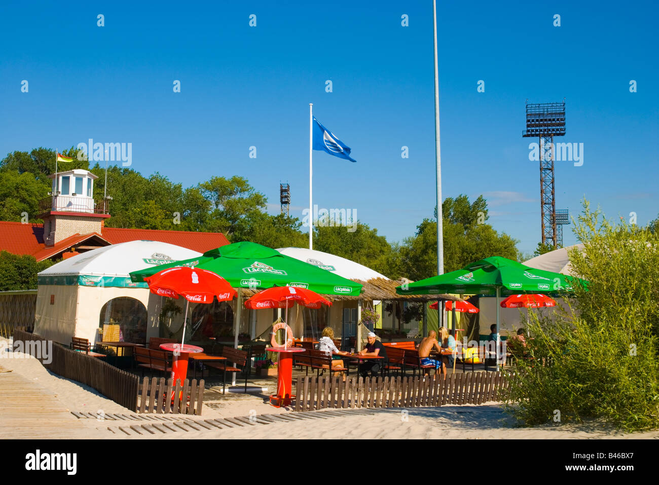 Beachside bar in Liepaja Latvia Europe Stock Photo