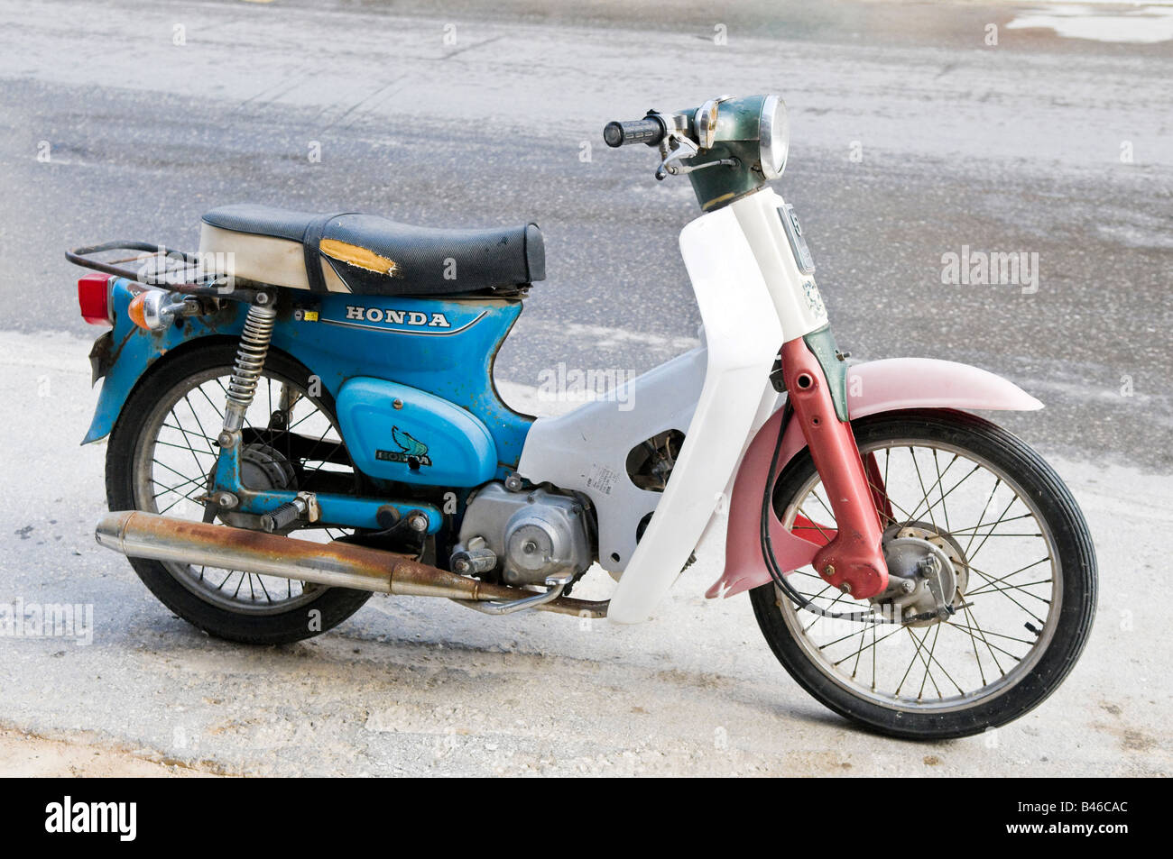 An Old Honda Scooter Stock Photo Alamy