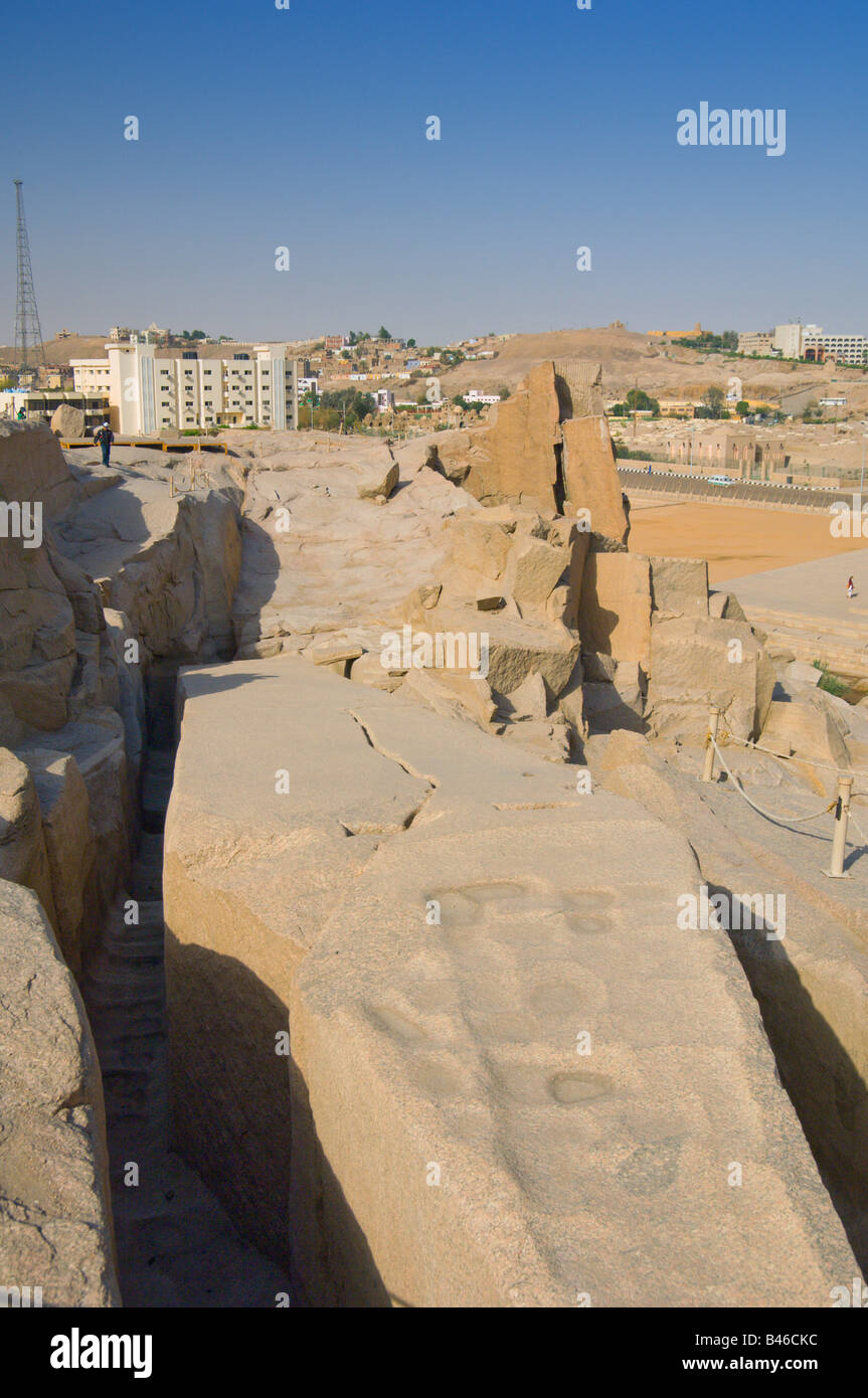 The unfinished obelisk in Aswan, Egypt Stock Photo