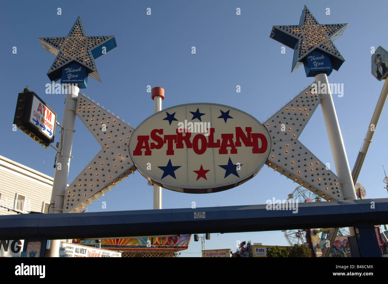 Visitors to Astroland in Coney Island in the Brooklyn borough of New ...