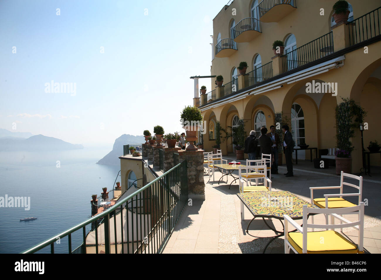 View from Caesar Agustus Hotel in Capri Stock Photo