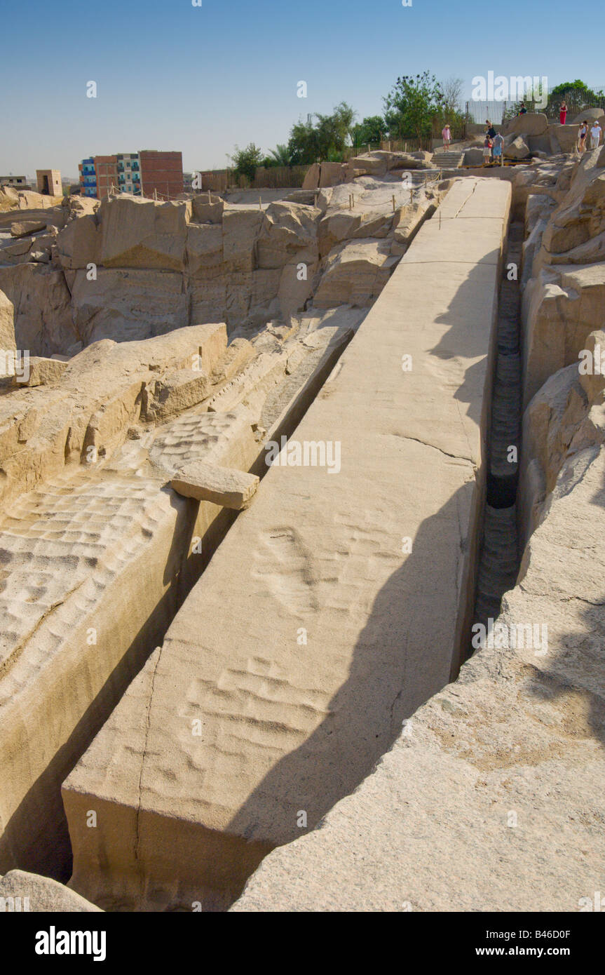 The unfinished obelisk in Aswan, Egypt Stock Photo