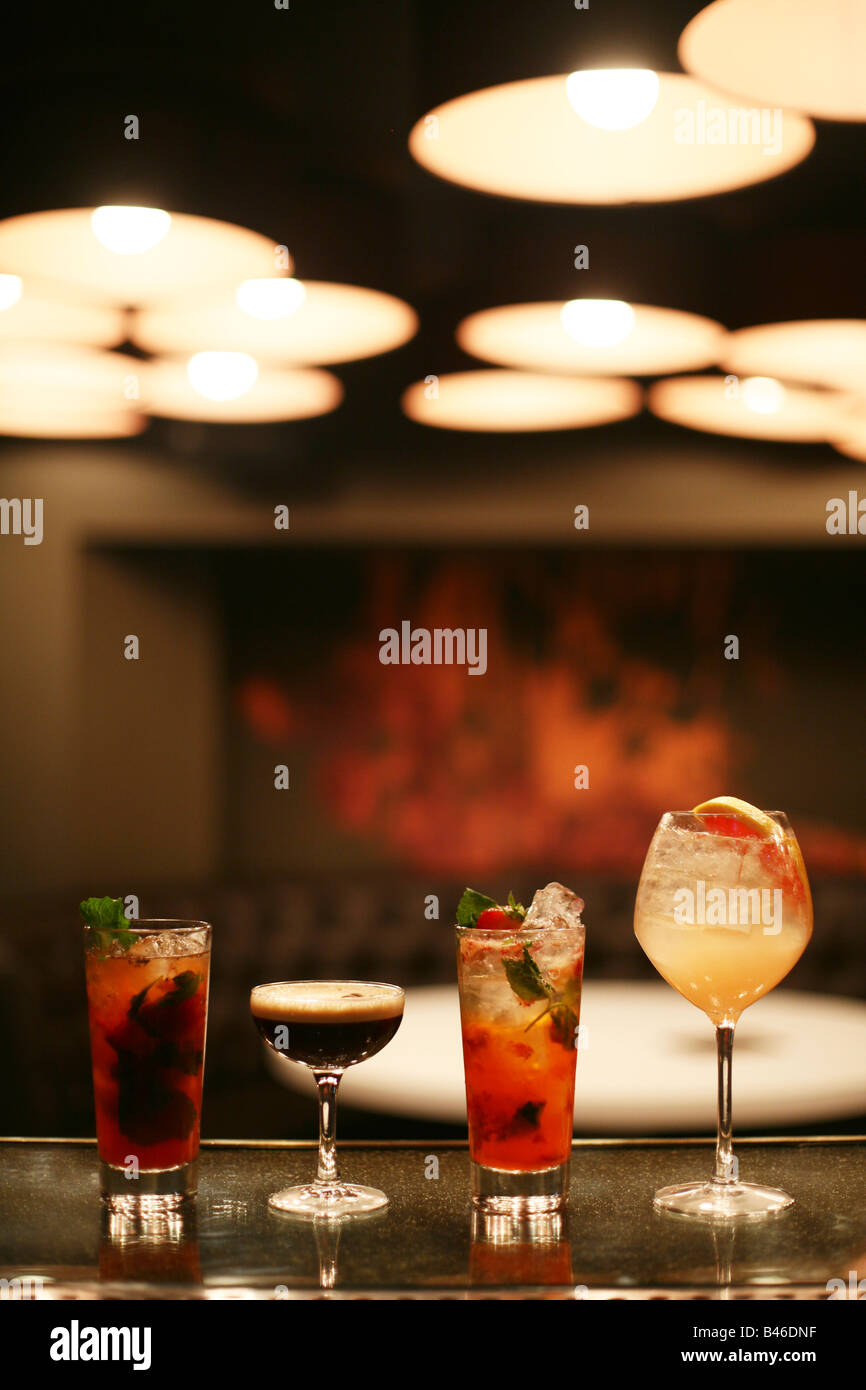 Cocktails in Graphic Bar Soho London Stock Photo Alamy