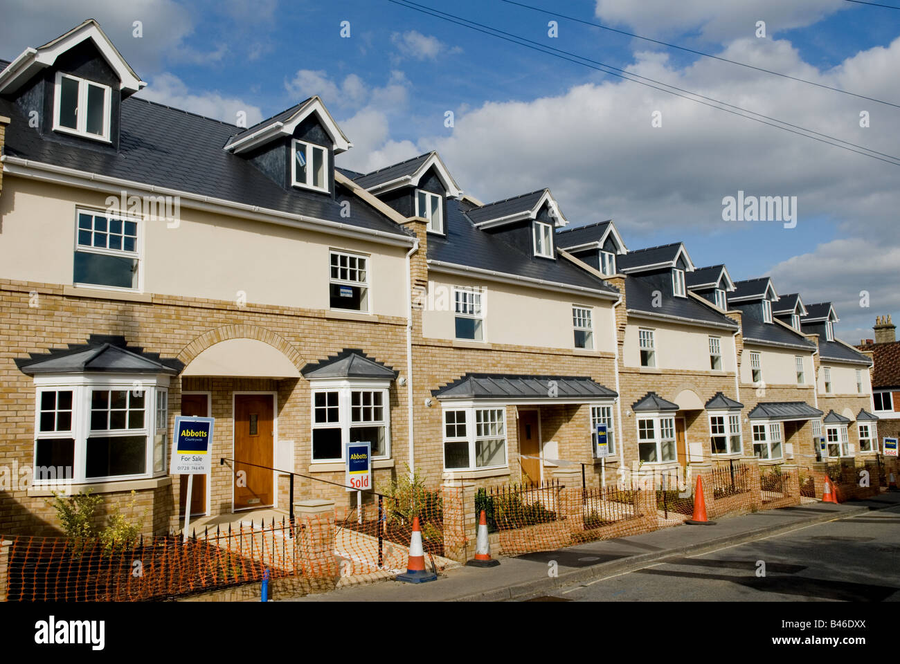 Newly built houses, Station Approch, Saxmundham, Suffolk, UK Stock
