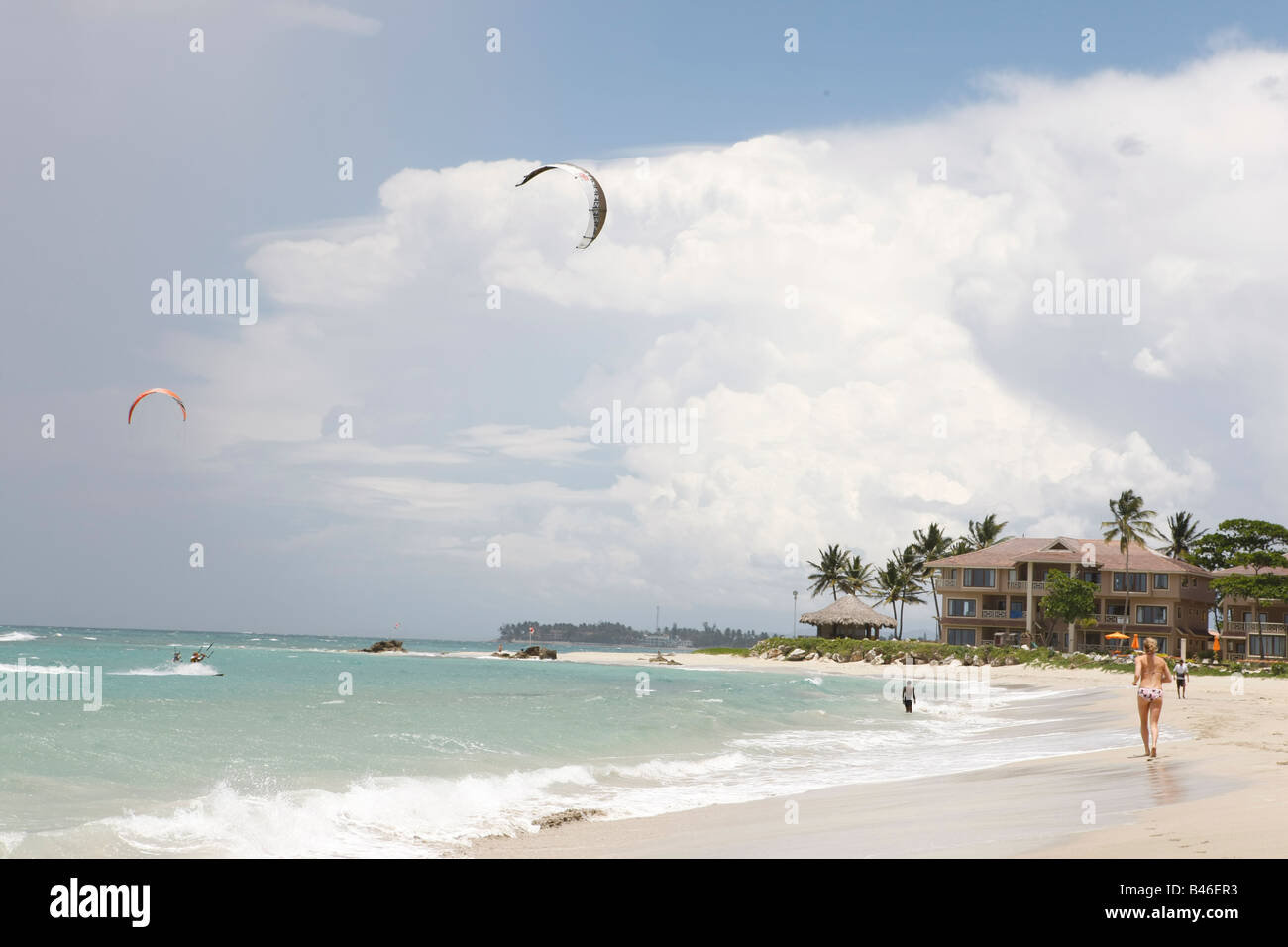 kite beach hotel in the Dominican Republic Stock Photo