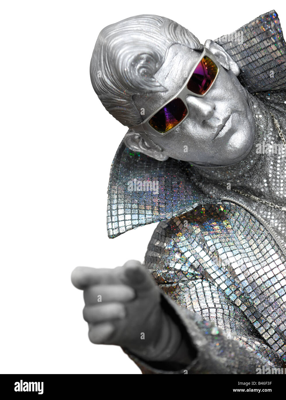 Silver Elvis Stock Photo