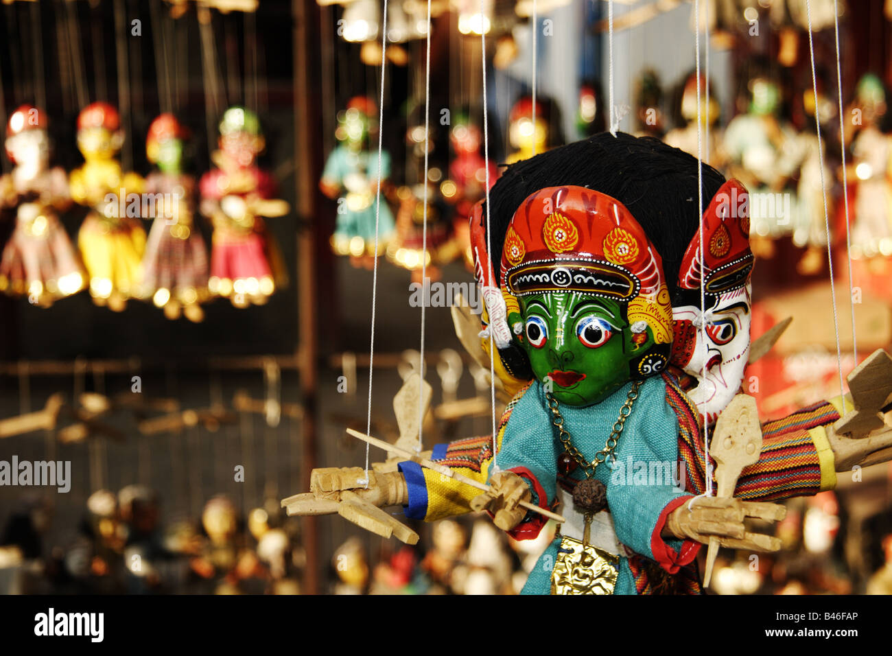 Puppet on a string in souvenir shop Kathmandu Nepal Stock Photo Alamy