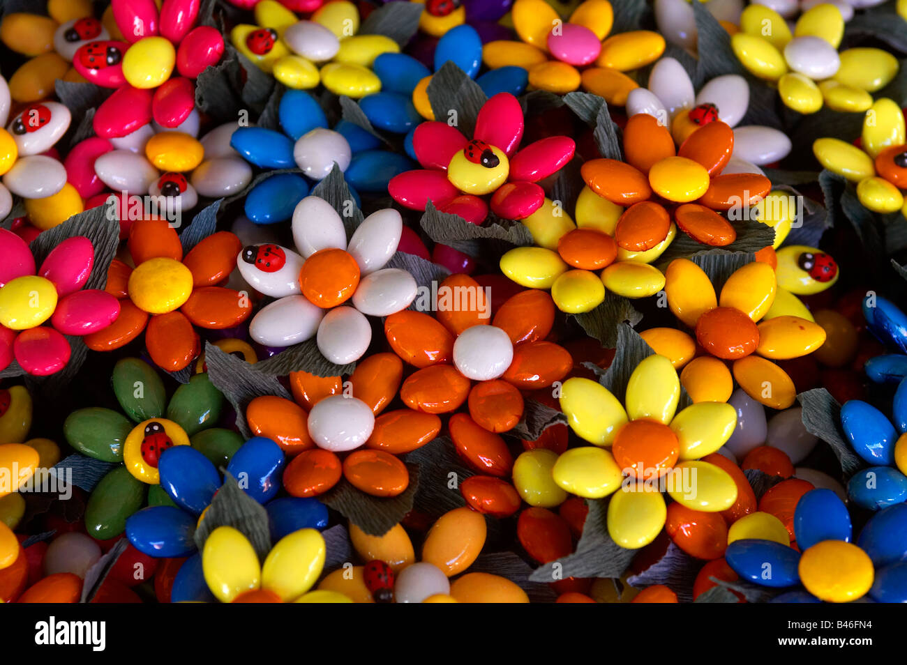 Sugared almonds or confetti, Sulmona, Abruzzo, Italy Stock Photo Alamy