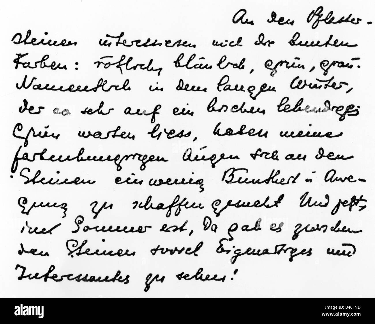 Luxemburg, Rosa, 5.3.1870 - 15.1.1919, German socialist, handwriting, letter from Breslau prison, 20.7.1917, , Stock Photo