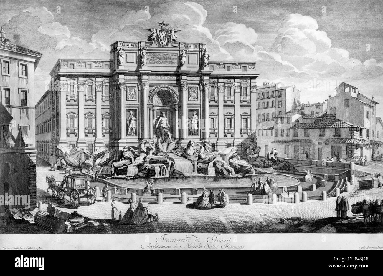 geography / travel, Italy, Rome, Trevi Fountain, built 1732 - 1762, Additional-Rights-Clearances-NA