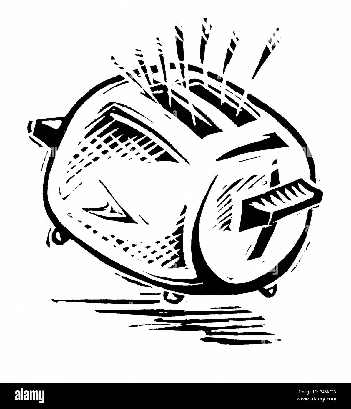 Illustration of Toaster Stock Photo