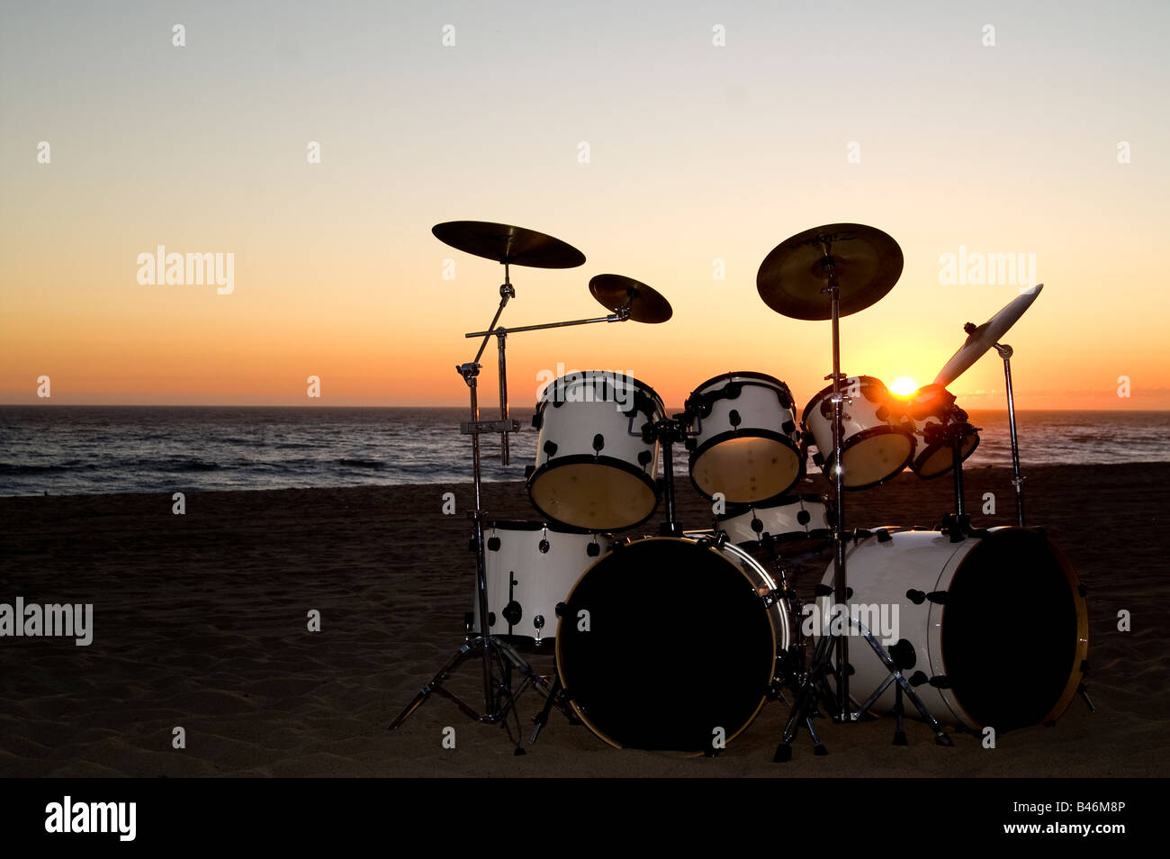 Drums on the beach Stock Photo Alamy